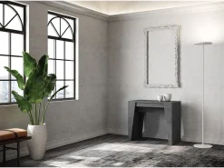 Ityhome Mesa consola extensível 90x48/204 cm Anvar Small antracite espatulado^ Consola