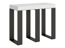 Discount ITAMOBY Mesa consola extensível 90x40/300 cm Sintesi Cinza Branca quadro Antracite Branco