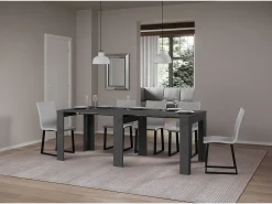 Consola|ITAMOBY Mesa consola extensível 90x25/181 cm Narrow Antracite Espatulado Cinzento