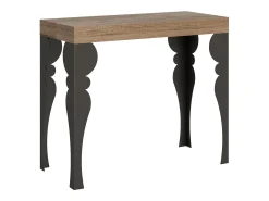 Discount ITAMOBY Mesa consola extensível 90x40/300 cm Paxon Carvalho Natural quadro Antracite Natural claro