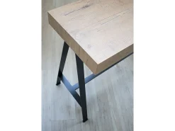 Consola*ITAMOBY Mesa consola extensível 90x40/300 cm Banco Carvalho Natural quadro Antracite Natural claro