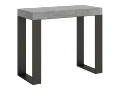 Consola|ITAMOBY Mesa consola extensível 90x40/300 cm Tecno Cimento quadro Antracite Cinzento