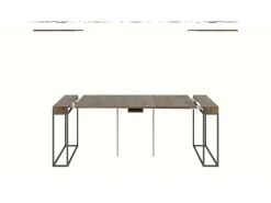 Consola|ITAMOBY Mesa consola extensível 90x40/196 cm Epoca Small Cimento quadro Antracite Cinzento