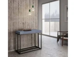 Consola|ITAMOBY Mesa consola extensível 90x40/196 cm Epoca Small Cimento quadro Antracite Cinzento