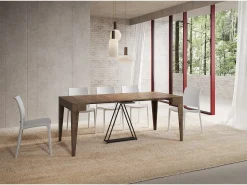 Consola|Ityhome Mesa consola extensível 90x42/198 cm Zima Small nogueira Castanho