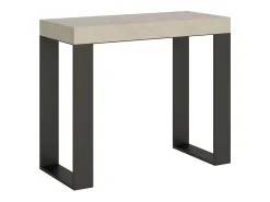 Consola|ITAMOBY Mesa consola extensível 90x40/300 cm Tecno Cachemira quadro Antracite Cinzento