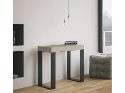 Consola|ITAMOBY Mesa consola extensível 90x40/300 cm Tecno Cachemira quadro Antracite Cinzento
