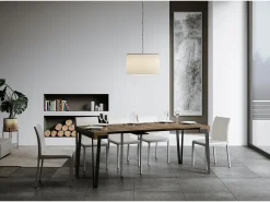 Consola*ITAMOBY Mesa consola extensível 90x40/300 cm Rio Nogueira quadro Ferrugem Castanho chocolate