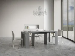 Consola*ITAMOBY Mesa consola extensível 90x42/198 cm Mia Small Cimento Cinzento
