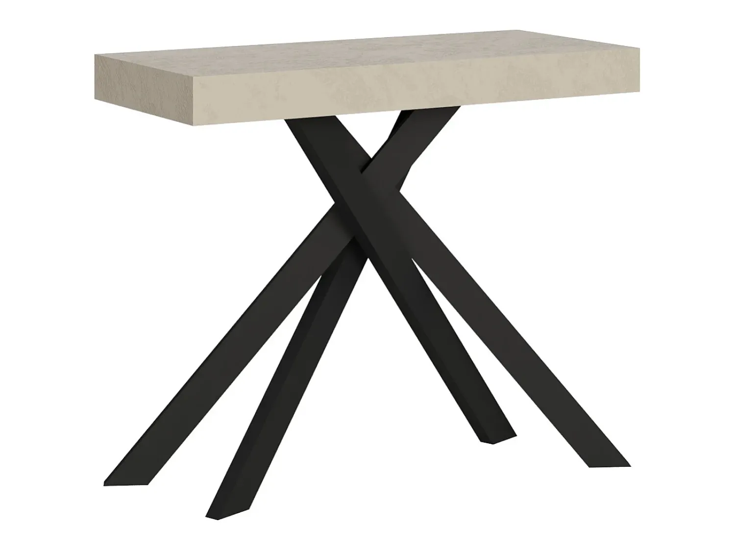 Ityhome Mesa consola extensível 90x40/196 cm Krack Small caxemira pernas antracite^ Consola