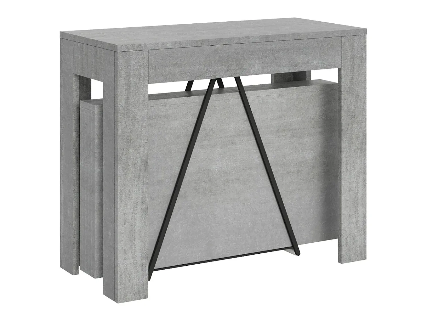 Consola|ITAMOBY Mesa consola extensível 90x42/198 cm Scicca Small Cimento Cinzento