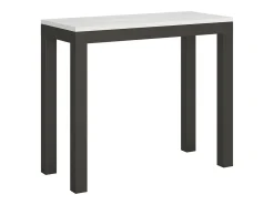 Consola|ITAMOBY Mesa consola extensível 90x40/196 cm Everyday Small Evolution Cinza Branca quadro Antracite Branco