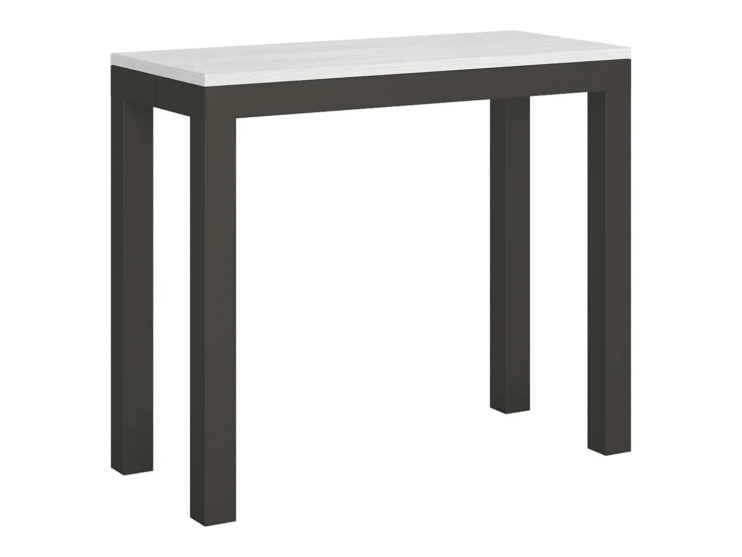 Consola|ITAMOBY Mesa consola extensível 90x40/196 cm Everyday Small Evolution Cinza Branca quadro Antracite Branco