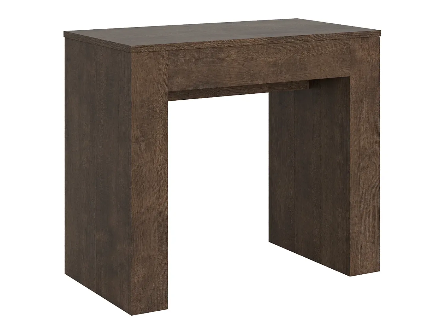 Consola*ITAMOBY Mesa consola extensível 90x49/307 cm Extra Nogueira extensões internas Natural escuro