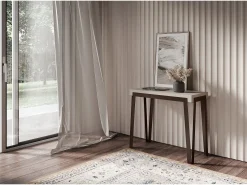 Consola*ITAMOBY Mesa consola extensível 90x40/196 cm Rio Small Cachemira quadro Ferrugem Cinzento