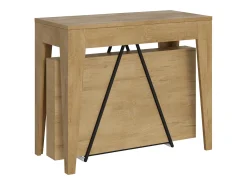 Consola*Ityhome Mesa consola extensível 90x42/302 cm Zima carvalho natural Castanho