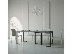Consola*ITAMOBY Mesa consola extensível 90x40/300 cm Sintesi Cimento quadro Antracite Cinzento