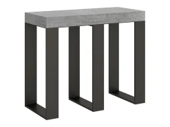 Consola*ITAMOBY Mesa consola extensível 90x40/300 cm Sintesi Cimento quadro Antracite Cinzento