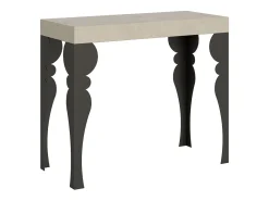 ITAMOBY Mesa consola extensível 90x40/300 cm Paxon Cachemira quadro Antracite Cinzento