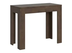 Consola|Ityhome Mesa consola extensível 90x42/302 cm Bora nogueira Castanho
