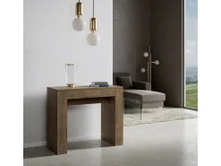 Consola*ITAMOBY Mesa consola extensível 90x42/198 cm Modem Small Nogueira Natural escuro