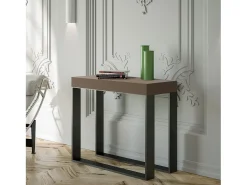 ITAMOBY Mesa consola extensível 90x40/196 cm Elettra Small Tortora quadro Antracite^ Consola