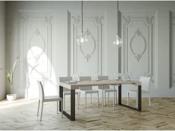 Clearance ITAMOBY Mesa consola extensível 90x40/300 cm Elettra Cachemira quadro Antracite Cinzento