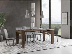 Consola*ITAMOBY Mesa consola extensível 90x40/300 cm Spimbo Nogueira Natural escuro