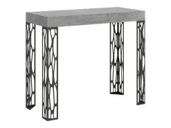 Consola*ITAMOBY Mesa consola extensível 90x40/196 cm Ghibli Small Cimento quadro Antracite Cinzento