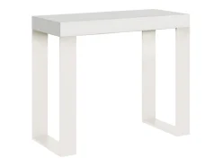 Consola|ITAMOBY Mesa consola extensível 90x40/196 cm Tecno Small Cinza Branca quadro Branco