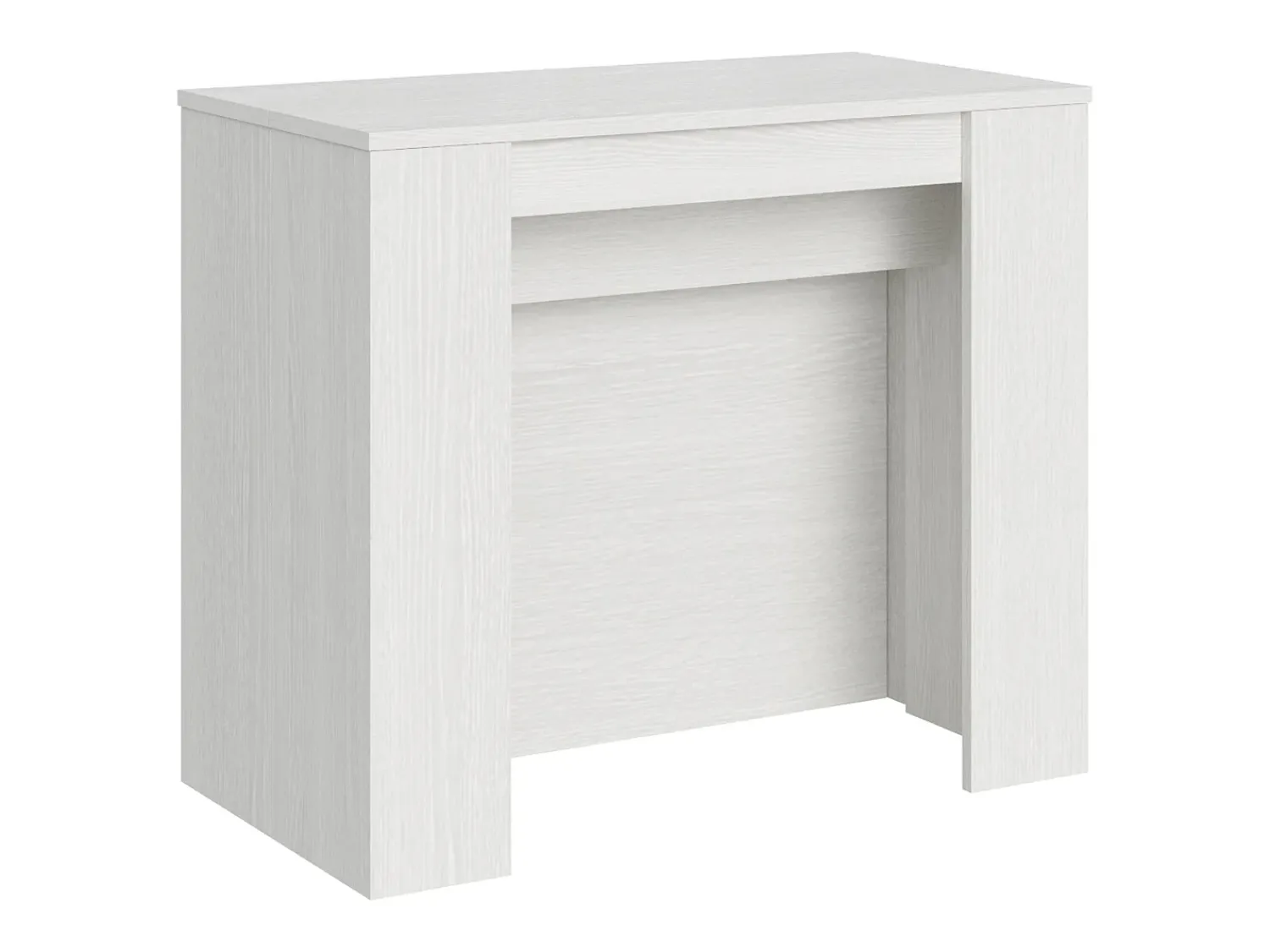 Consola|ITAMOBY Mesa consola extensível 90x48/296 cm Venus Cinza Branca extensões internas Branco