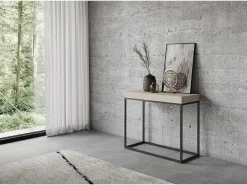 ITAMOBY Mesa consola extensível 90x40/300 cm Nordica Cachemira quadro Antracite^ Consola