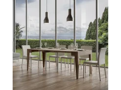 ITAMOBY Mesa consola extensível 90x42/198 cm Isotta Small Nogueira Natural escuro