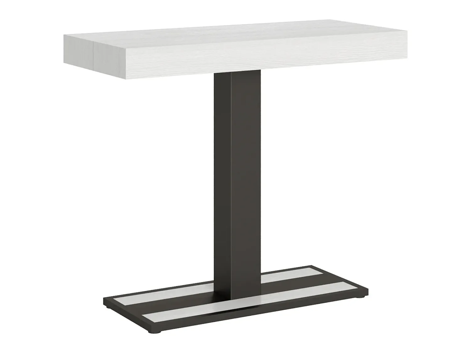 Consola|ITAMOBY Mesa consola extensível 90x40/300 cm Capital Cinza Branca quadro Antracite Branco