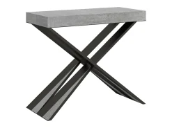 Consola|ITAMOBY Mesa consola extensível 90x40/196 cm Diago Small Cimento quadro Antracite Cinzento