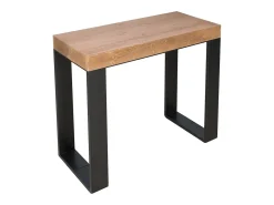 Consola|ITAMOBY Mesa consola extensível 90x40/290 cm Tecno Premium Abeto tingido quadro Antracite Castanho