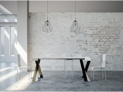 Sale ITAMOBY Mesa consola extensível 90x40/300 cm Diago Cinza Branca quadro Antracite Branco