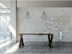 Consola|ITAMOBY Mesa consola extensível 90x40/300 cm Diago Nogueira quadro Antracite Natural escuro