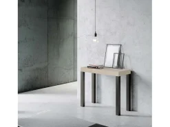 Consola|ITAMOBY Mesa consola extensível 90x40/300 cm Everyday Cachemira quadro Antracite Cinzento