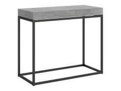 Consola|ITAMOBY Mesa consola extensível 90x40/300 cm Nordica Cimento quadro Antracite Cinzento
