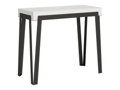 Discount ITAMOBY Mesa consola extensível 90x40/196 cm Rio Small Cinza Branca quadro Antracite Cinza antracite / Branco