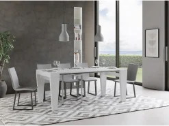 Consola*ITAMOBY Mesa consola extensível 90x40/196 cm Spimbo Small Cinza Branca Branco