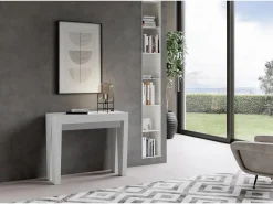 Consola*ITAMOBY Mesa consola extensível 90x40/196 cm Spimbo Small Cinza Branca Branco