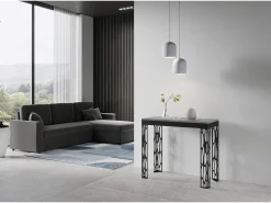 ITAMOBY Mesa consola extensível 90x40/196 cm Ghibli Evolution Small Cimento quadro Antracite^ Consola