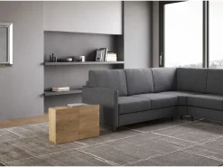ITAMOBY Mesa consola extensível 90x42/302 cm Evolve Carvalho Natural extensões internas com banco inferior^ Consola