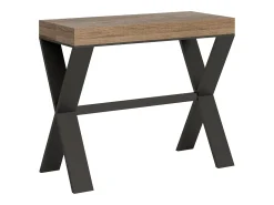 Consola*ITAMOBY Mesa consola extensível 90x40/300 cm Xenia Carvalho Natural quadro Antracite Natural claro