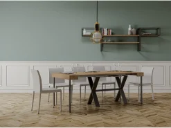 Consola*ITAMOBY Mesa consola extensível 90x40/300 cm Xenia Carvalho Natural quadro Antracite Natural claro