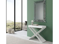 Consola|ITAMOBY Mesa consola extensível 90x40/300 cm Diago Cinza Branca quadro Branco