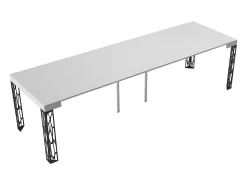 ITAMOBY Mesa consola extensível 90x40/300 cm Ghibli Cinza Branca quadro Antracite Branco