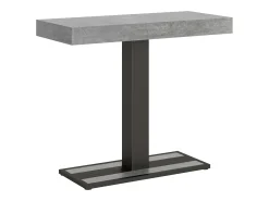 New ITAMOBY Mesa consola extensível 90x40/196 cm Capital Small Cimento quadro Antracite Cinzento